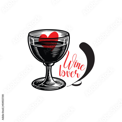 wine lover typography design 