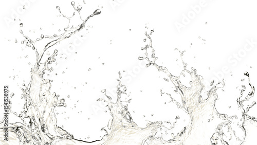 Abstract Water Splash Wave Pattern