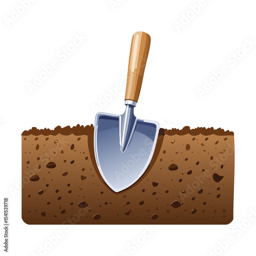 Shovel in Flat Garden Ground
