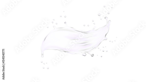 Graceful Milk Liquid Splash Swirl Element