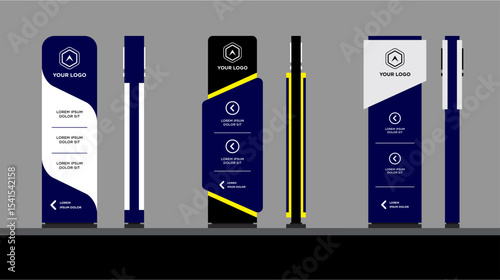 Exterior and interior signage template set corporate identity