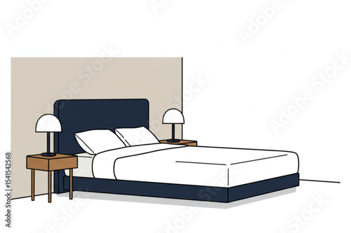Modern Bedroom Design featuring a Comfortable Bedside Tables and Lamps for a Cozy Atmosphere