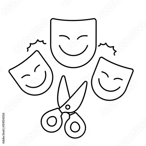 Cutting toxic people illustration