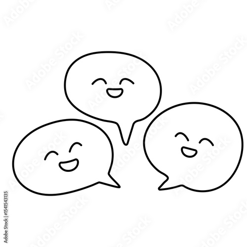 Talking with friends illustration