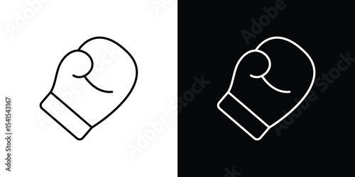 Boxing glove icon design. simple stroke line vector icon set