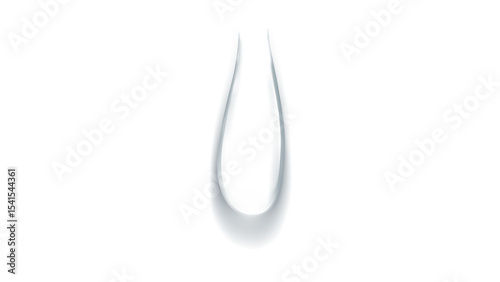 Single Tear Drop Vector - Emotional Water Droplet with Subtle Shadow & Transparent Background for Sadness