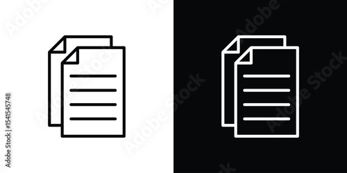 papers icon design. simple stroke line vector icon set