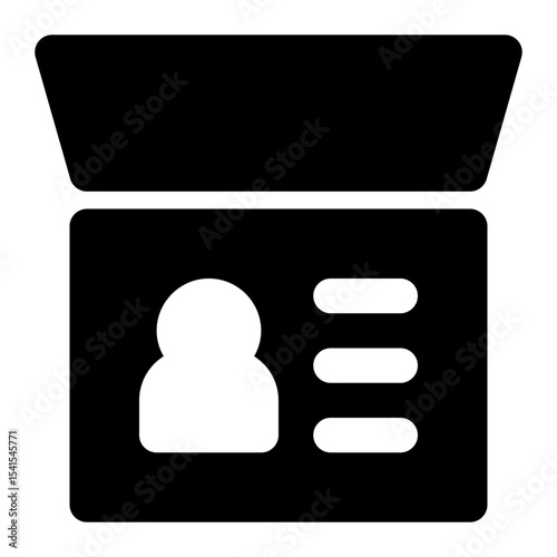 passport black glyph icon