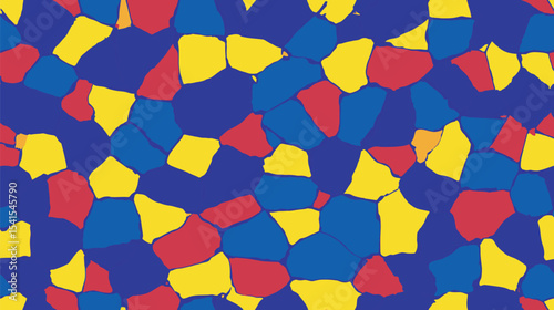 Colorful segments display abstract mosaic design background pattern details