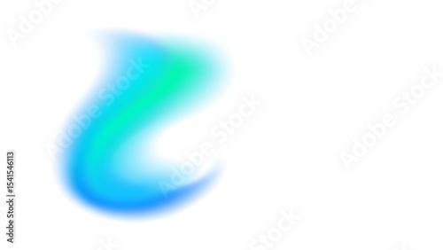 Vibrant Flame: Abstract Blue-Green Gradient
