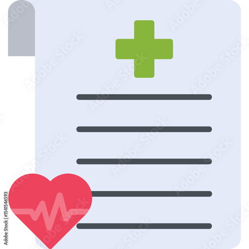 Health Graph Vector Icon Design