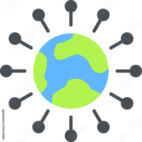 Globalization Vector Icon Design