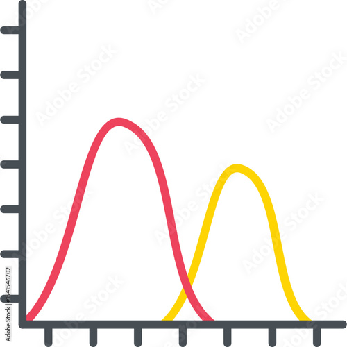Wave Chart Vector Icon Design