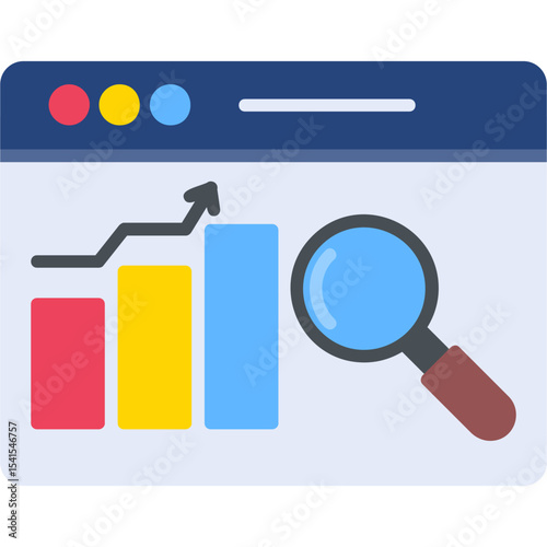 Web Traffic Vector Icon Design