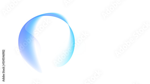 Ethereal Blue Orb: Abstract Light & Color Study