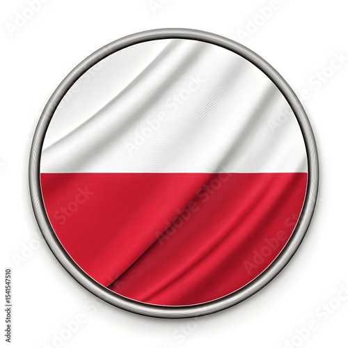 Free Download poland flag button or badge - GFXLoad