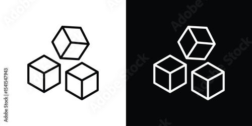 Sugar icon design. simple stroke line vector icon set