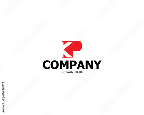 Logo Letter Initial K and P For your Company Simple Vector