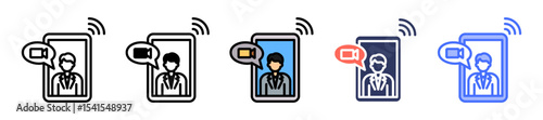 Video Health line icon