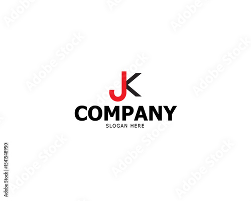 Logo Letter Initial J and K For your Company Simple Vector