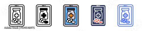 Mobile Pharmacy line icon