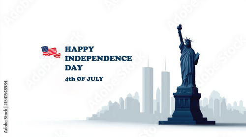 Happy Independance day Banner for the independance day of USA. America independance day, 4th july