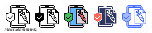 Digital Vaccine line icon