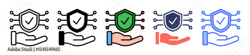 Healthcare Security line icon
