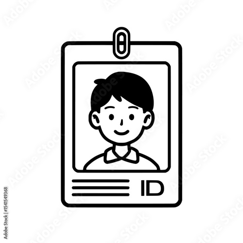 ID Card icon. Collection of identity document modern icons. Driver's license identification card icon symbol in flat style. Face ID and eye scan icon. Modern illustration