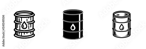 Organic oil is symbolized by a modern black icon of an oil barrel with a drop