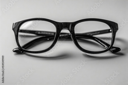 black glasses isolated