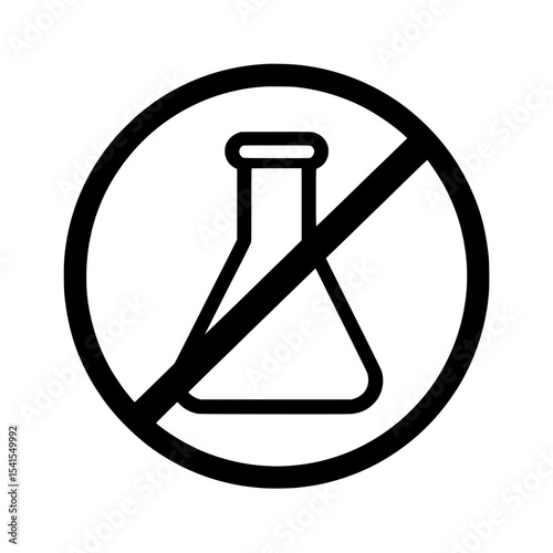 An icon showing a barred laboratory flask represents products that are free from chemical additives