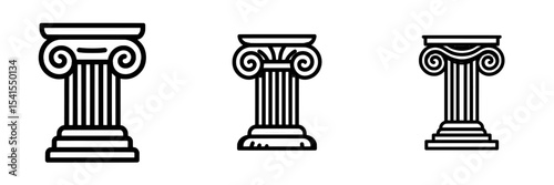 The icon in question represents a modern, editable pillar, belonging to an extensive icon set, and is well-suited for incorporation into digital interfaces, presentations, and informational graphics
