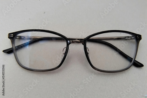 black glasses flatlay