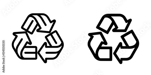 Modern illustration of plastic recycling symbol PVC 3 and plastic recycling code PVC