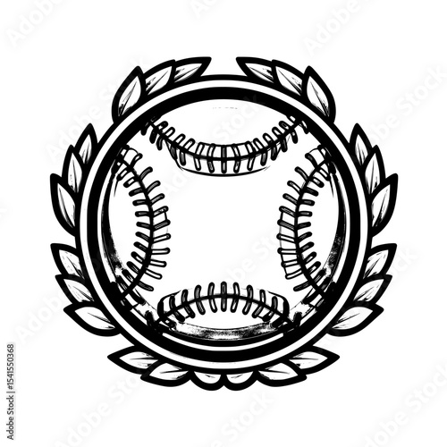 High Quality Modern Logo for Baseball - Ideal illustration for T-shirt graphic in modern style