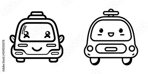 The icon set for autonomous cars includes a line icon in white and black, designed for incorporation into user interfaces, web pages, and mobile applications