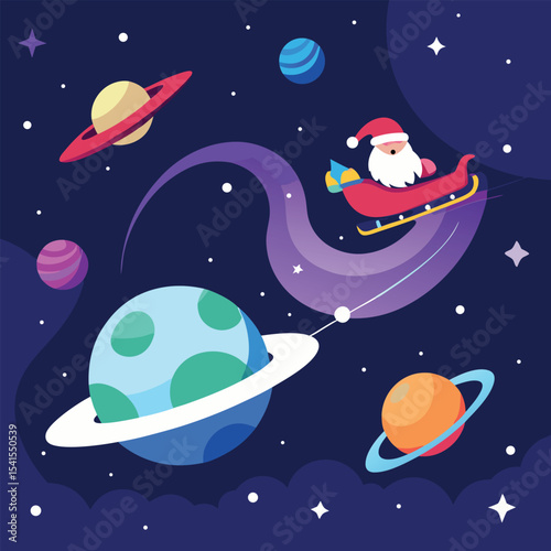 seamless pattern with space rocket