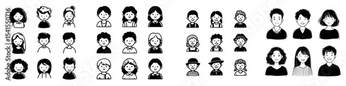 A modern design template featuring a people icon in a trendy flat style to enhance your web design