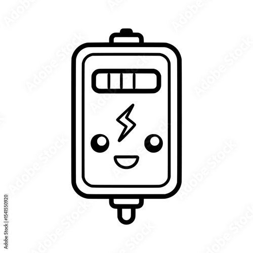 The modern icon of an electricity bill is shown with its associated energy price, isolated on a white background for clarity