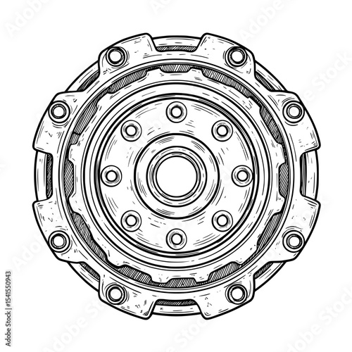 Car clutch flywheel cohesion transmission auto part plate kit repair service icon in flat style modern illustration image with black color