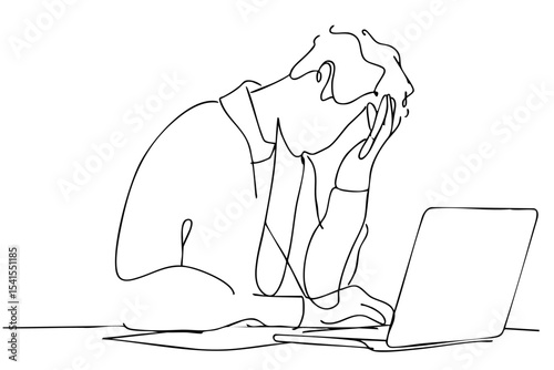 Stress and frustration experienced by a remote worker during a long work session