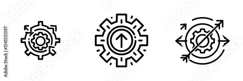 Operational excellence is symbolized by the gear and arrow icon, which also signifies system upgrades and software installation