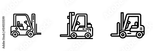 The icons include forklift icon, Forklift Modern Outline icon, Forklift Icon Forklift Delivery Loading Loader Truck, Forklift flat icon