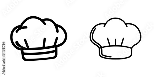 Modern illustration of a modern chef hat icon suitable for web and app applications in .eps file