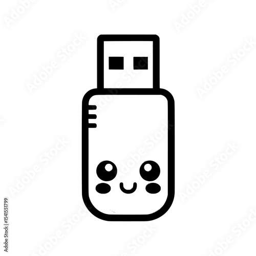 USB icon technology is symbolized by a connect device sign in an electronic portable symbol modern illustration media
