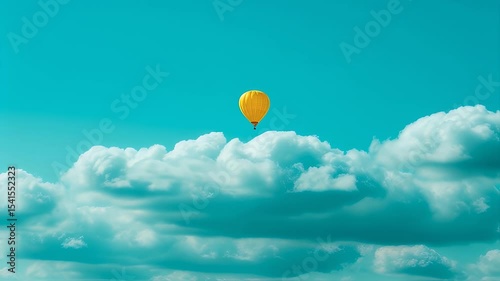 Wallpaper Mural Balloon Above Clouds- Skyward Journey Torontodigital.ca