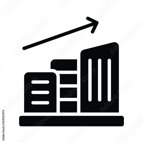 A customizable glyph icon of metaverse building architecture