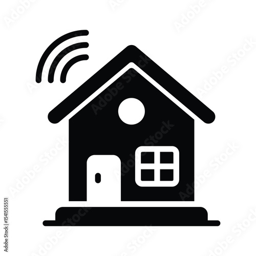 Visually engaging glyph icon of smart home system
