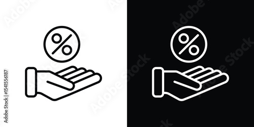 Interest icon design. simple stroke line vector icon set